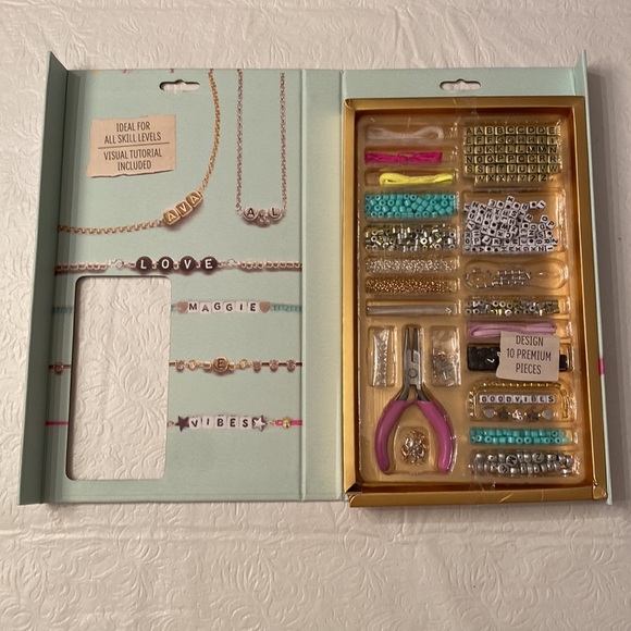 Simple Trendy Modern Touch D.I.Y Alphabet Jewelry Set- New in Box - Picture 2 of 3